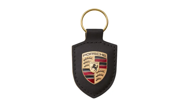 Breloc Porsche piele negru